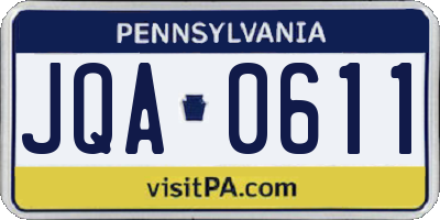 PA license plate JQA0611