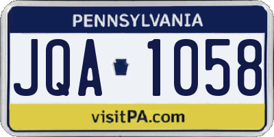 PA license plate JQA1058