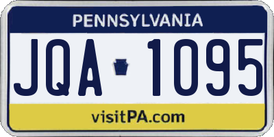 PA license plate JQA1095