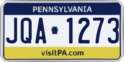 PA license plate JQA1273