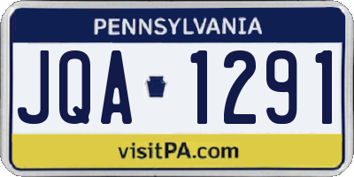 PA license plate JQA1291