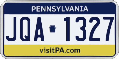 PA license plate JQA1327