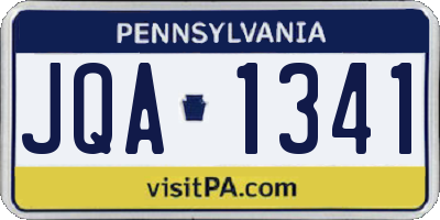 PA license plate JQA1341