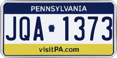 PA license plate JQA1373