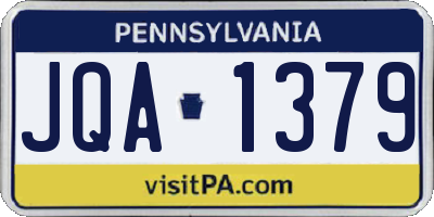 PA license plate JQA1379
