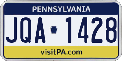 PA license plate JQA1428