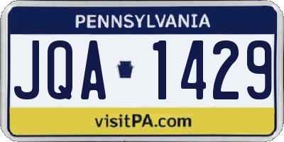 PA license plate JQA1429