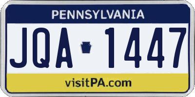 PA license plate JQA1447