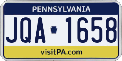 PA license plate JQA1658