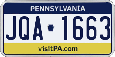 PA license plate JQA1663