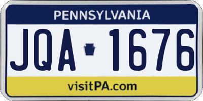PA license plate JQA1676