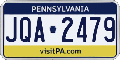 PA license plate JQA2479