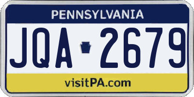 PA license plate JQA2679