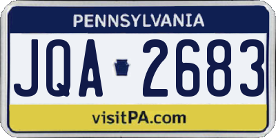 PA license plate JQA2683