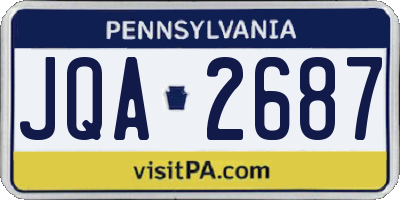 PA license plate JQA2687