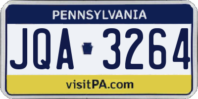 PA license plate JQA3264