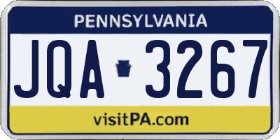 PA license plate JQA3267