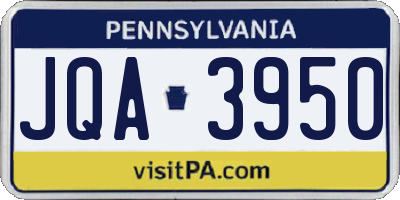 PA license plate JQA3950