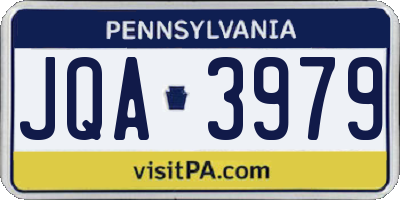 PA license plate JQA3979