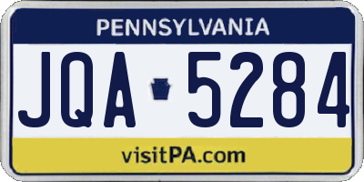 PA license plate JQA5284