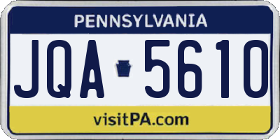 PA license plate JQA5610
