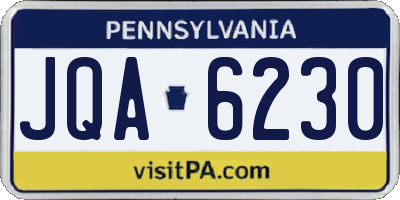 PA license plate JQA6230