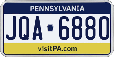 PA license plate JQA6880