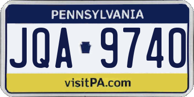 PA license plate JQA9740