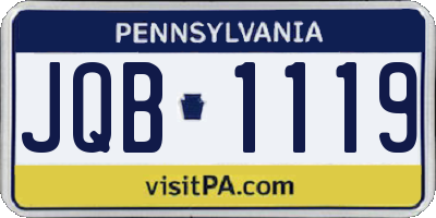 PA license plate JQB1119