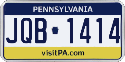 PA license plate JQB1414