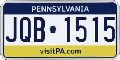 PA license plate JQB1515