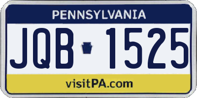 PA license plate JQB1525
