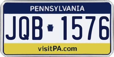PA license plate JQB1576