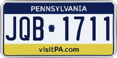 PA license plate JQB1711
