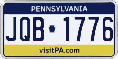 PA license plate JQB1776