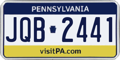 PA license plate JQB2441