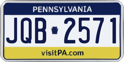 PA license plate JQB2571