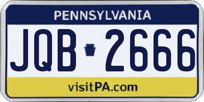 PA license plate JQB2666