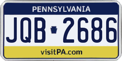 PA license plate JQB2686