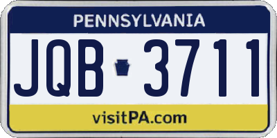 PA license plate JQB3711