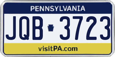 PA license plate JQB3723