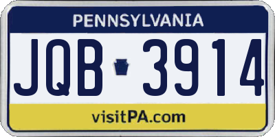 PA license plate JQB3914