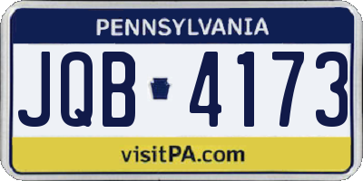 PA license plate JQB4173