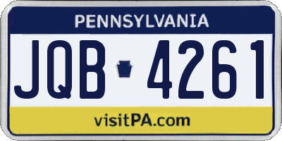 PA license plate JQB4261