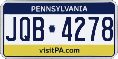 PA license plate JQB4278
