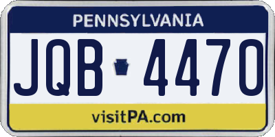 PA license plate JQB4470