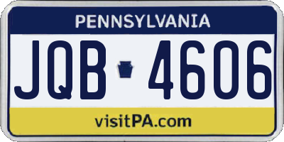 PA license plate JQB4606