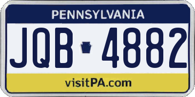 PA license plate JQB4882