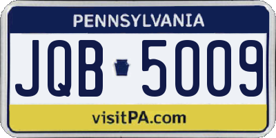 PA license plate JQB5009