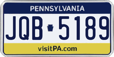 PA license plate JQB5189